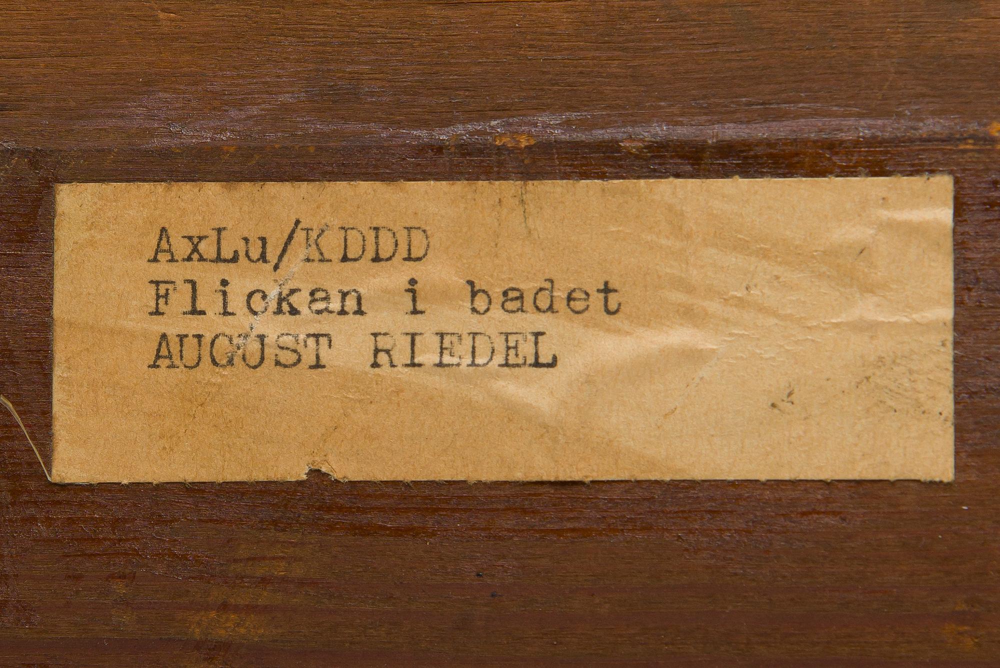 Okänd Konstnär, 1800-tal, Efter August Riedel (1799-1883), Kvinna vid Dammen.