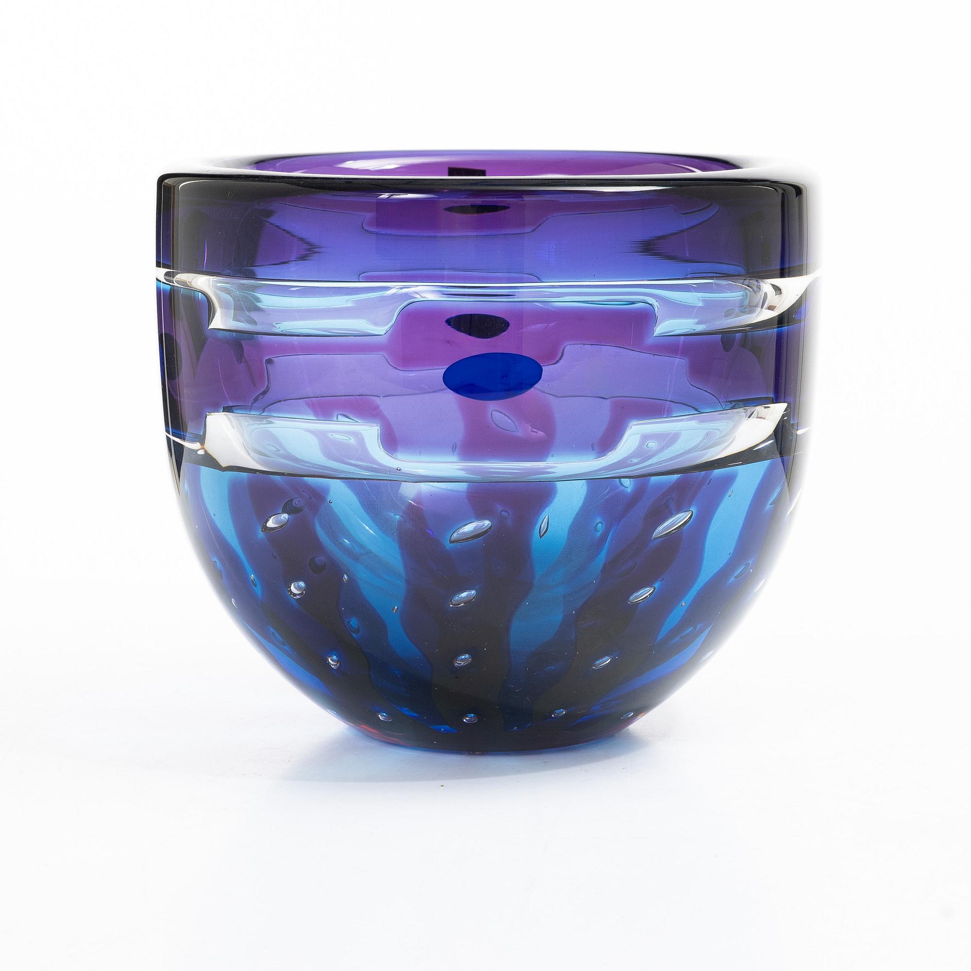 Erika Lagerbielke, vas, glas, unik, Orrefors Gallery, 1999.