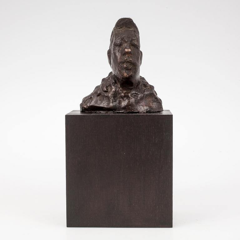 OKÄND KONSTNÄR, skulptur, brons. Otydligt monogramsignerad.