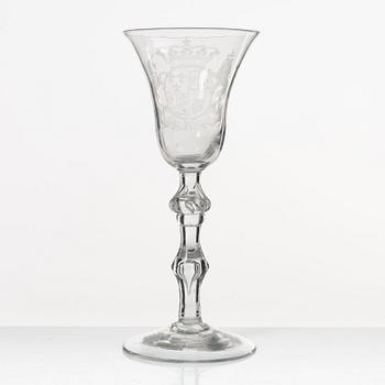 Pokalglas, engelska riksvapnet, England, 1800-tal.