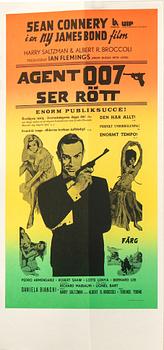 Filmaffischer 4 st James Bond.