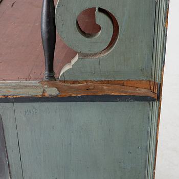 Corner cupboard, vernacular, Järvsö, circa 1800.