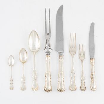 An 87-piece silver cutlery, model 'Prins Albert', CG Hallberg, mid 20th century.