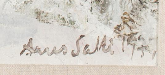 AARES SALLI, olja på duk, signerad och daterad 1954.