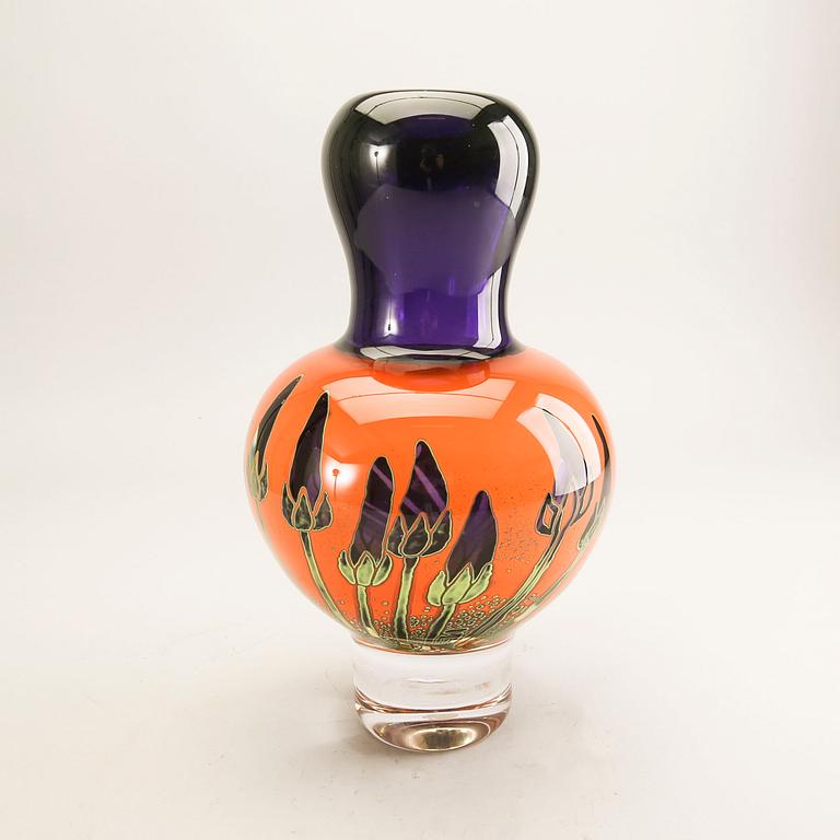 Elna Melusine Jolom, a signed and dated graal glass vase 2007 Strömbergshyttan.