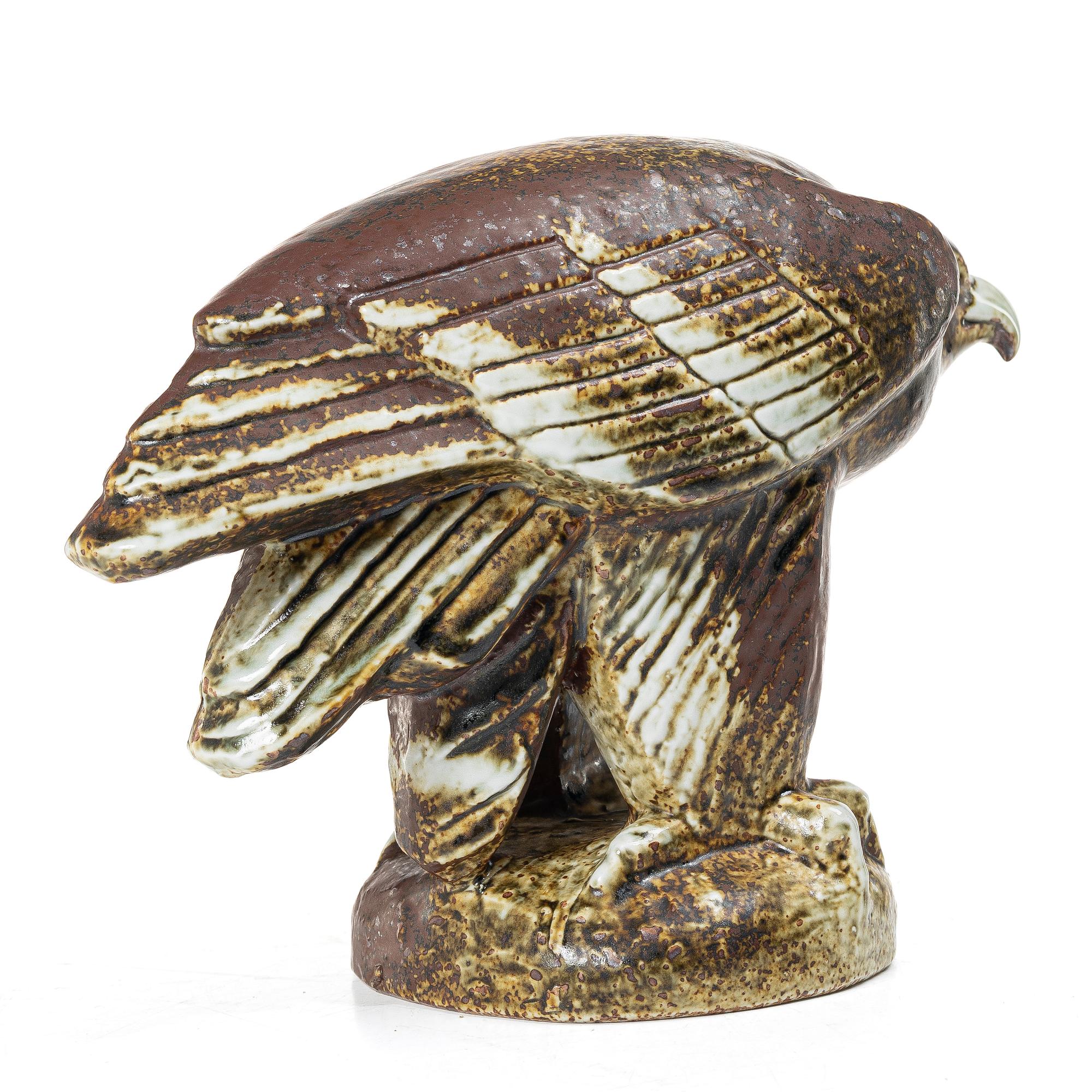 Lisa Larson, a 'Kungsörn' figurine, Gustavsberg for NK, Nordiska Kompaniet in collaboration with WWF.