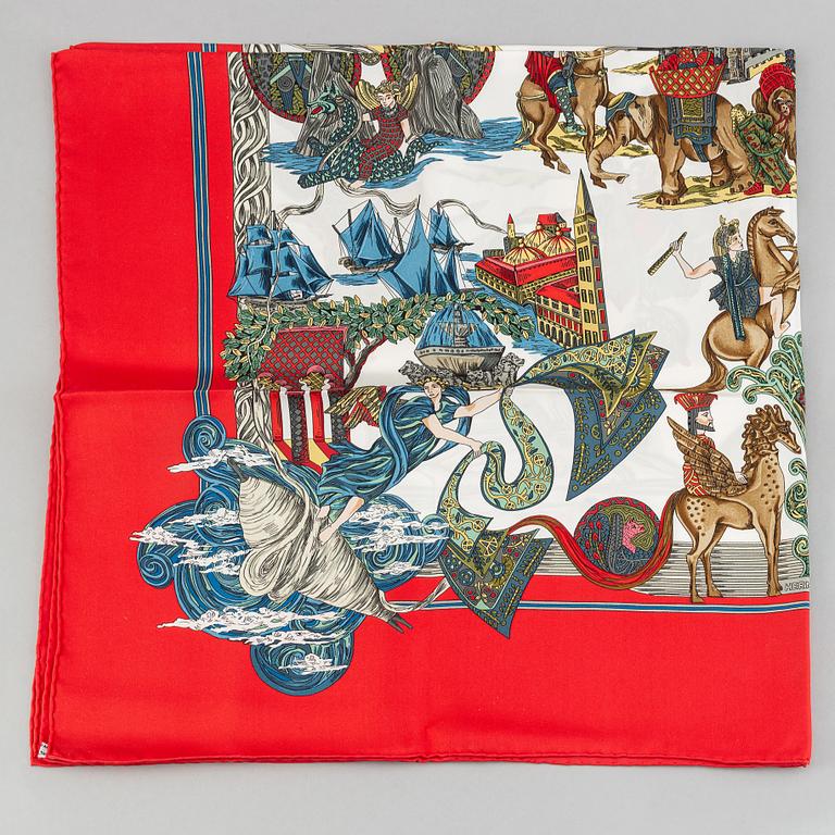 Hermès, an 'Au Fil de la Soie' silk scarf.