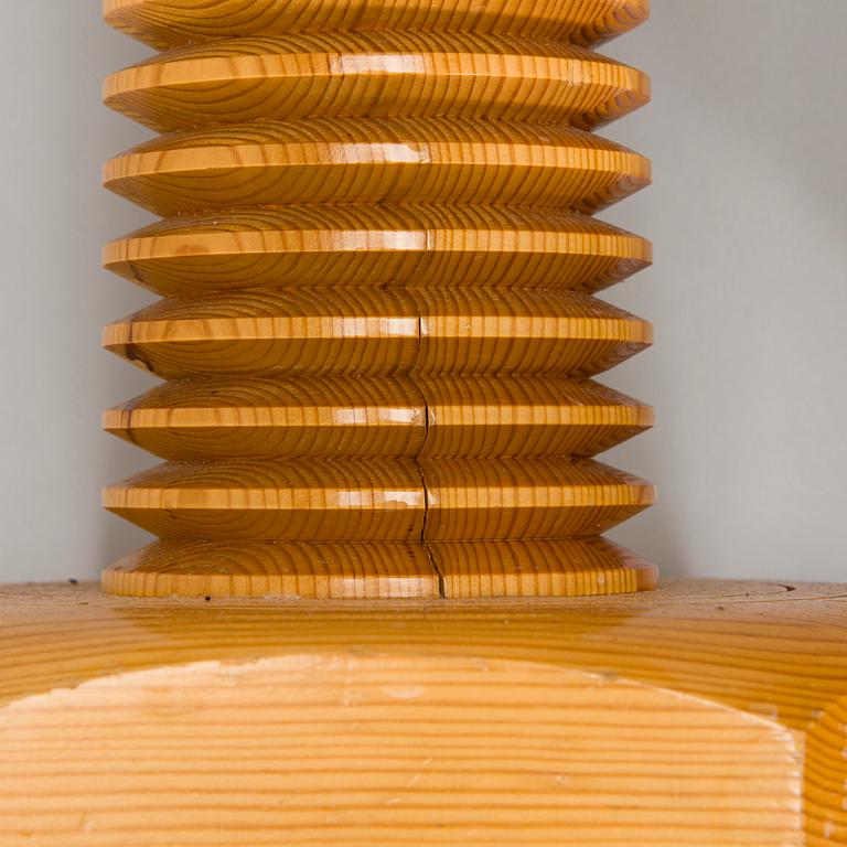 A set of two 1960/70s pine stools.