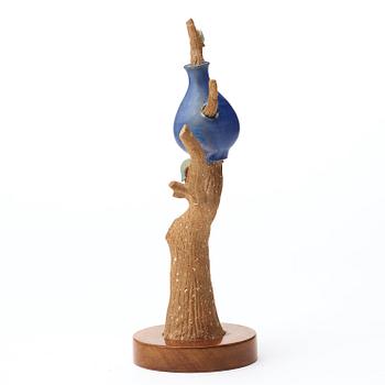 Stig Lindberg, surrealistisk skulptur, "Trädet och krukan", Gustavsberg 1940-tal.