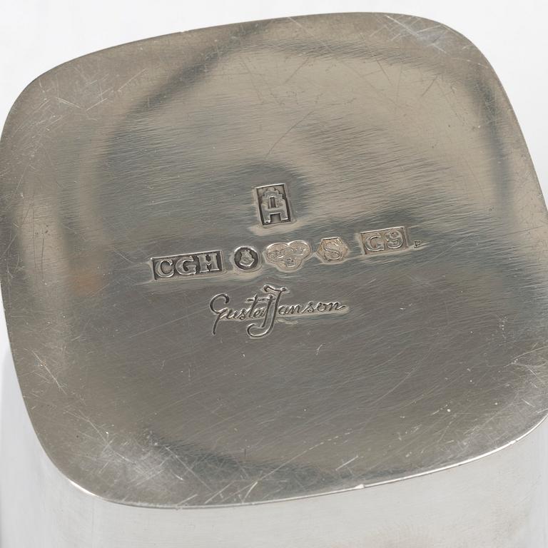 Gustav Janson, vase, silver, C.G. Hallberg, Stockholm 1957.