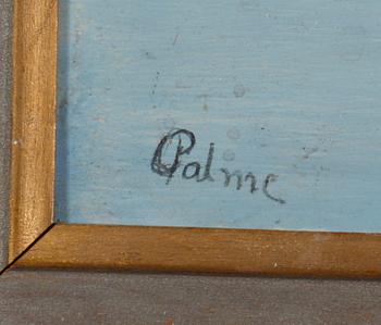 PALME, EINAR, olja på pannå, sign.