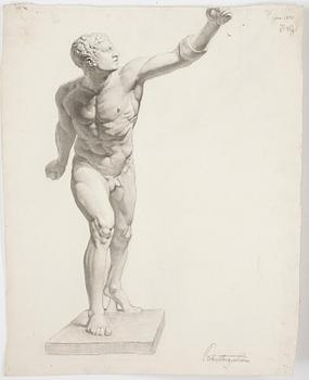 ROBERT THEGERSTRÖM, blyertsteckningar 2 stycken. Signerade och daterade -77 respektive 1880.