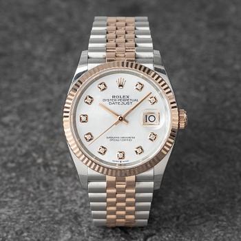 1098. Rolex, Datejust 36, "Mother of pearl diamond dial", ca 2023.
