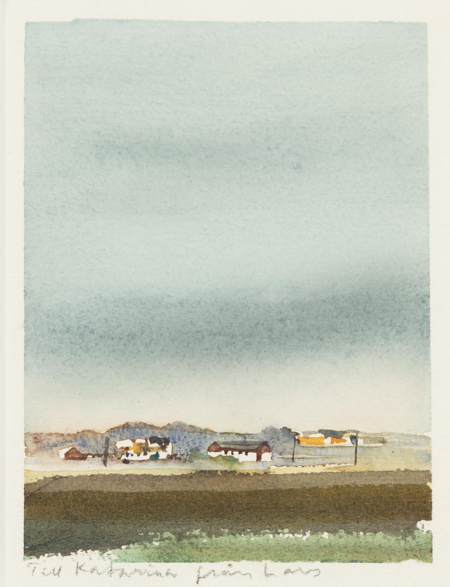 Lars Lerin, Landskap med hus.