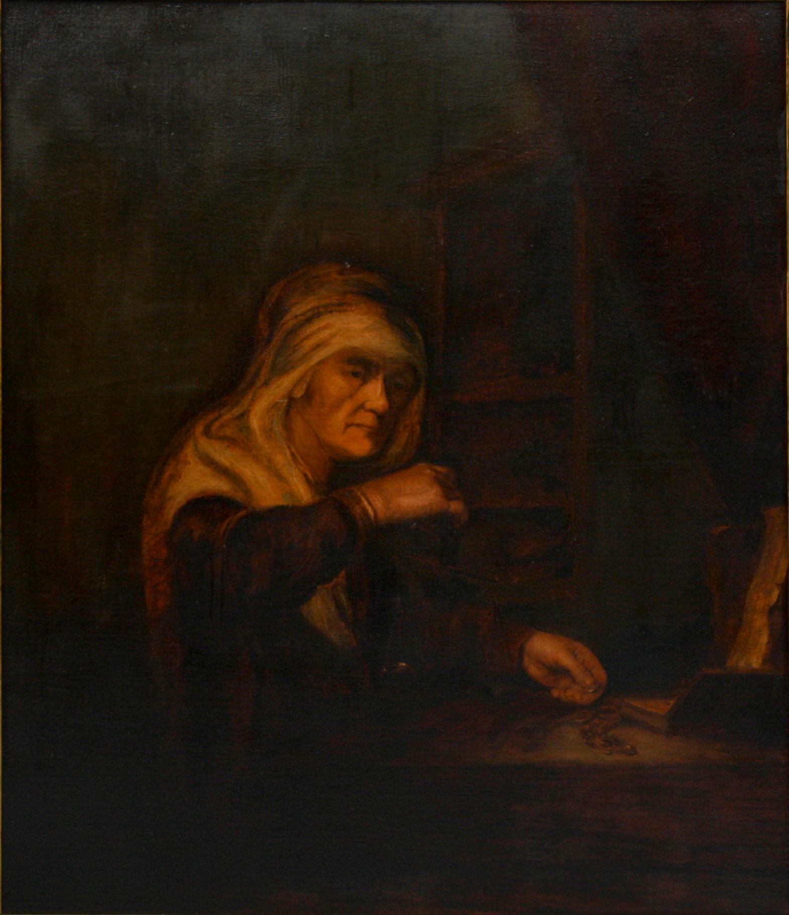 OKÄND KONSTNÄR, olja på duk. Omkring år 1900.