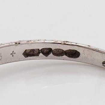 Ring, briljantslipad diamant ca 0,50 ct, 18K vitguld, Kultakeskus 1989.
