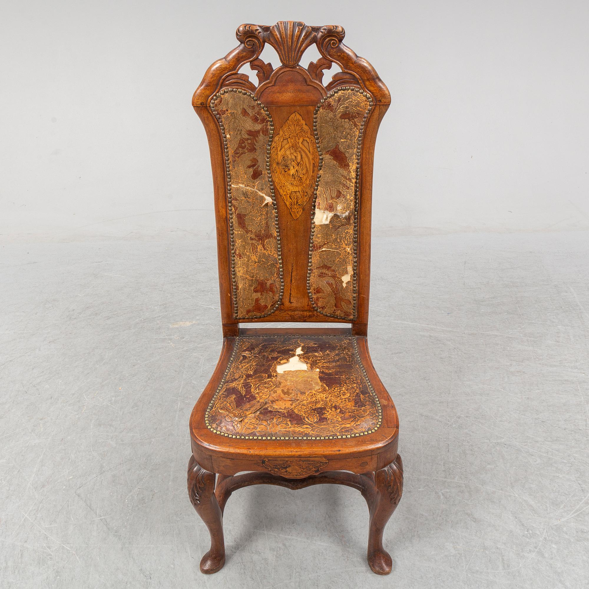 A late Baroque Dutch/English chair, 18th ct.