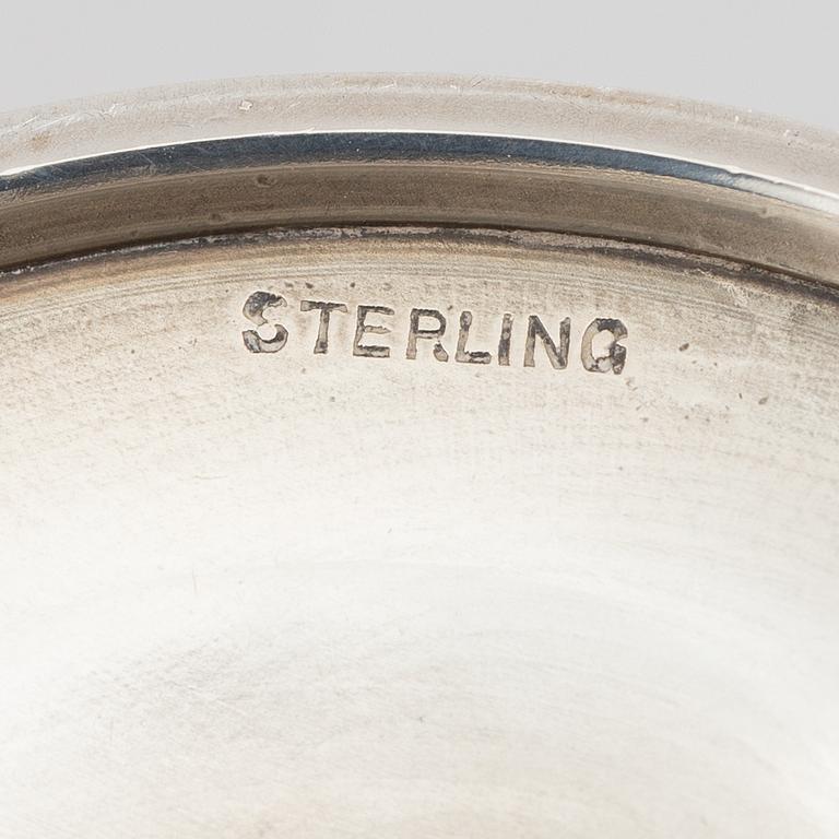 Glasses, 8 pcs, sterling silver, around the mid-20th century.