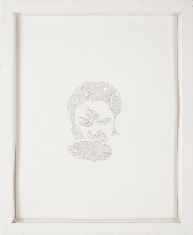 MARIA MIESENBERGER, Blyerts på papper, signerad och daterad 01.