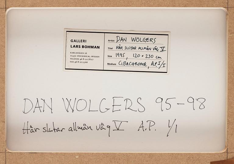 Dan Wolgers, "Här slutar allmän väg V", 1995.