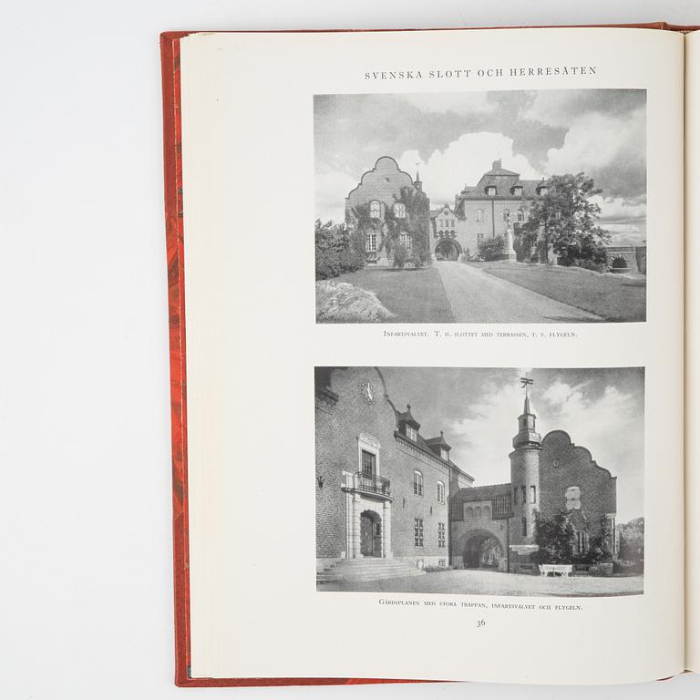 Bokverk, Svenska slott och herresäten, ny samling, 3 + 1 volymer, Natur och Kultur, Stockholm, 1932-1934.
