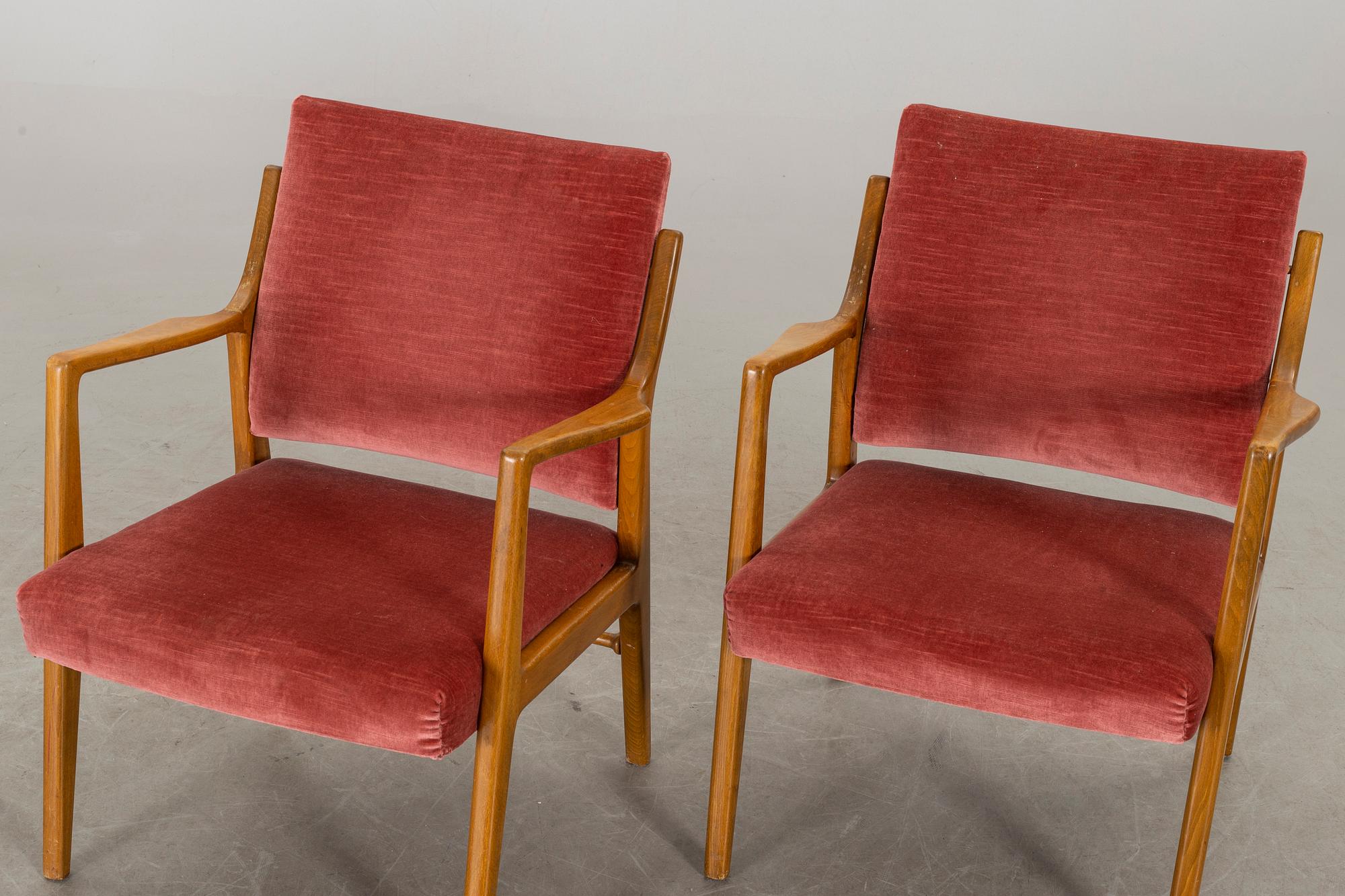 KARL ERIK EKSELIUS, a pair of armchairs.