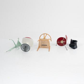 A set of five miniatures, Vitra Design Museum.