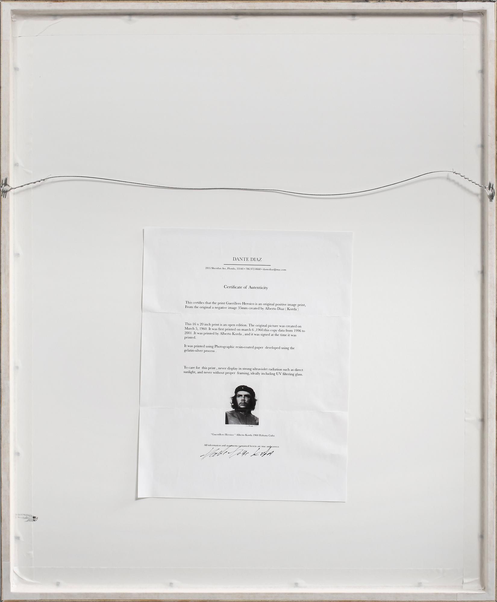 ALBERTO KORDA, silvergelatinfotografi, sign o dat 1960, sent 1990-tal.