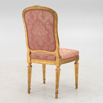 Four Gustavian style chairs, Sweden, first half of the 20th century.