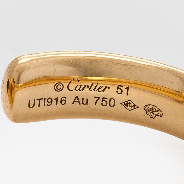 Cartier, ring, "Panthère de Cartier", liten modell, 18K guld, onyx och tsavoriter.