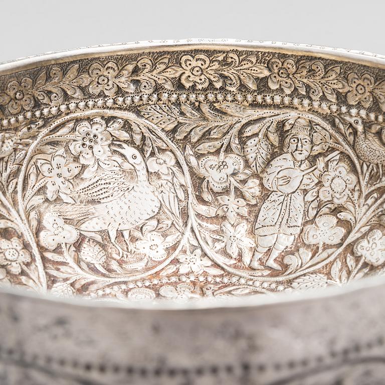 A mid-19th Century Tbilisi silver bowl, unknown master, assay master Egor Blomberg, Tiflis, 1852.