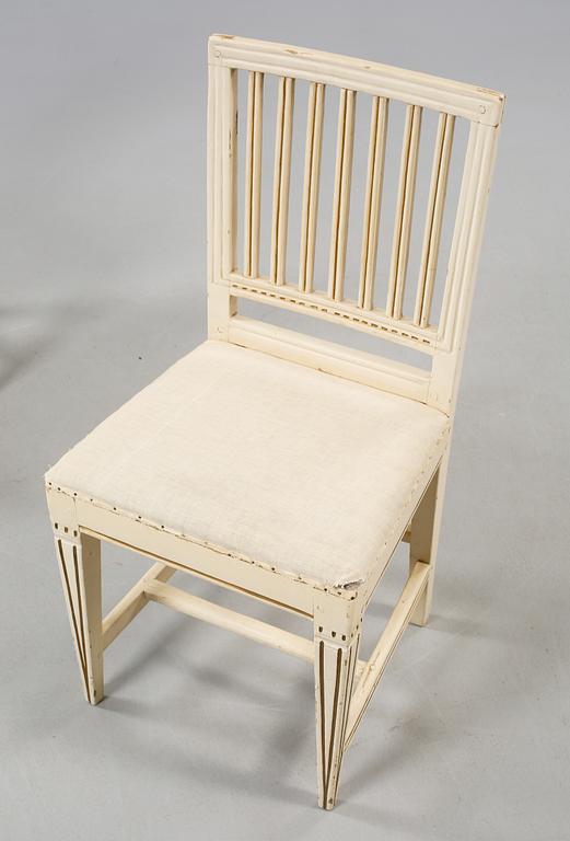 STOLAR, ett par, sengustaviansk modell, 1800-tal.