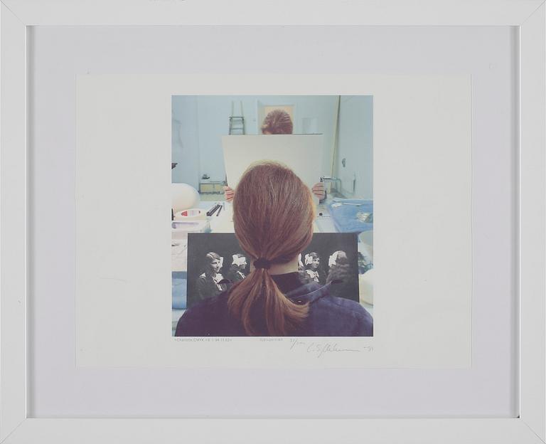 CHARLOTTE GYLLENHAMMAR, färgtryck, signerat, numrerat 31/300 och daterat -94.