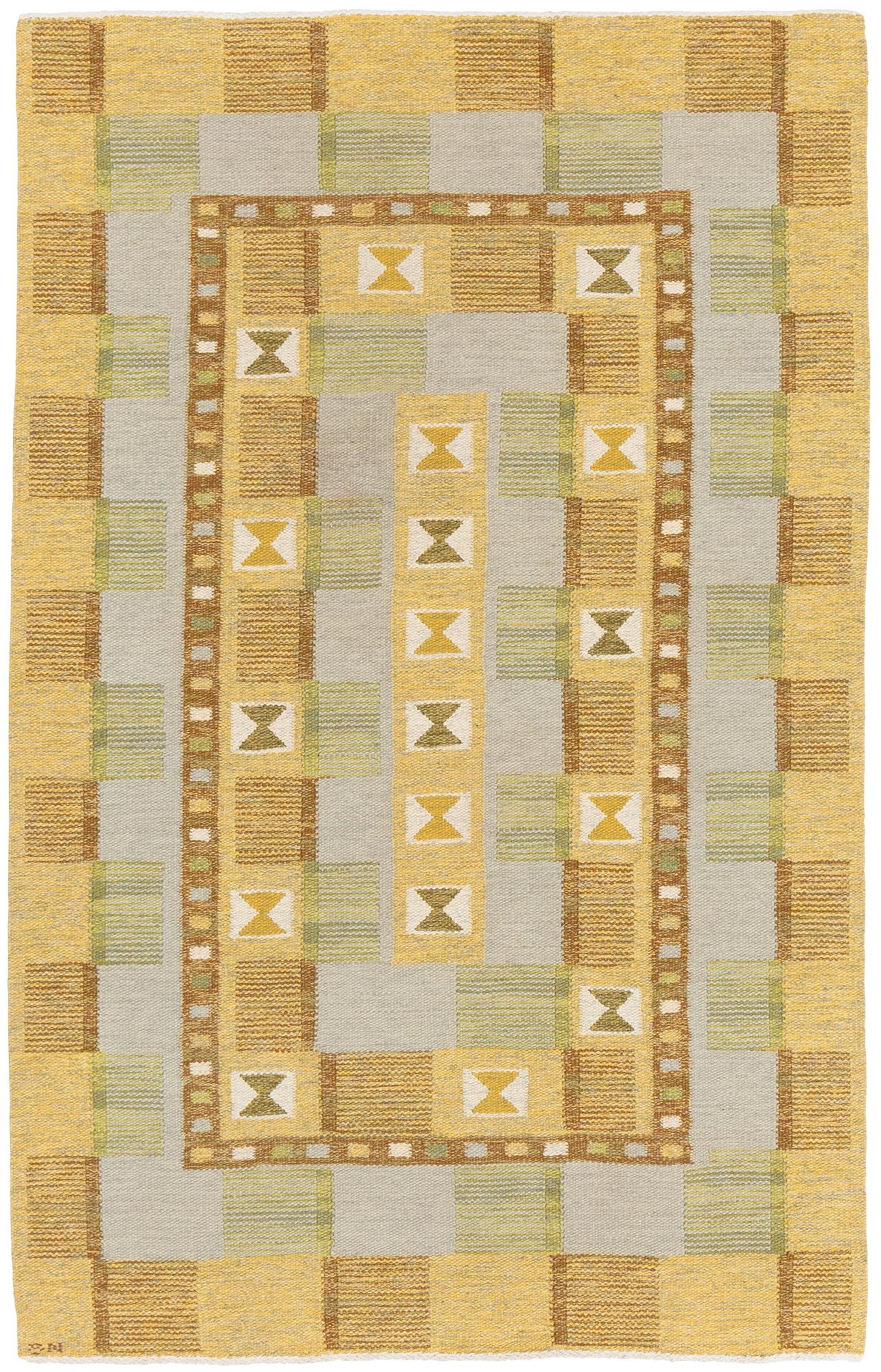 Svea Norén, matta, rölakan, ca 220 x 137 cm, signerad SN.