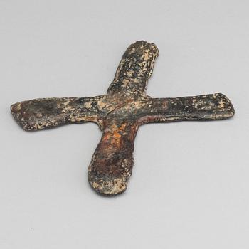 A KATANGA CROSS, copper, North Congo.