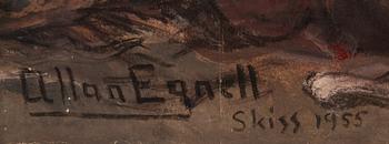 Allan Egnell, mixed media signed and dated 1955.
