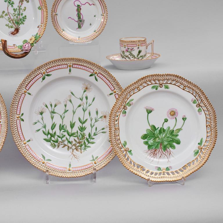 A Royal Copenhagen 'Flora Danica' part dinner service for two, Denmark, 20th Century. (13 pieces).