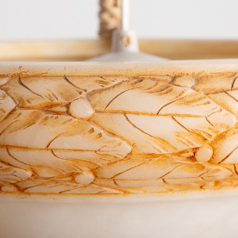An alabaster ceiling lamp, 1920s.