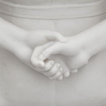 SKULPTUR, parian, efter Per Hasselberg, Gustavsberg, 1906.
