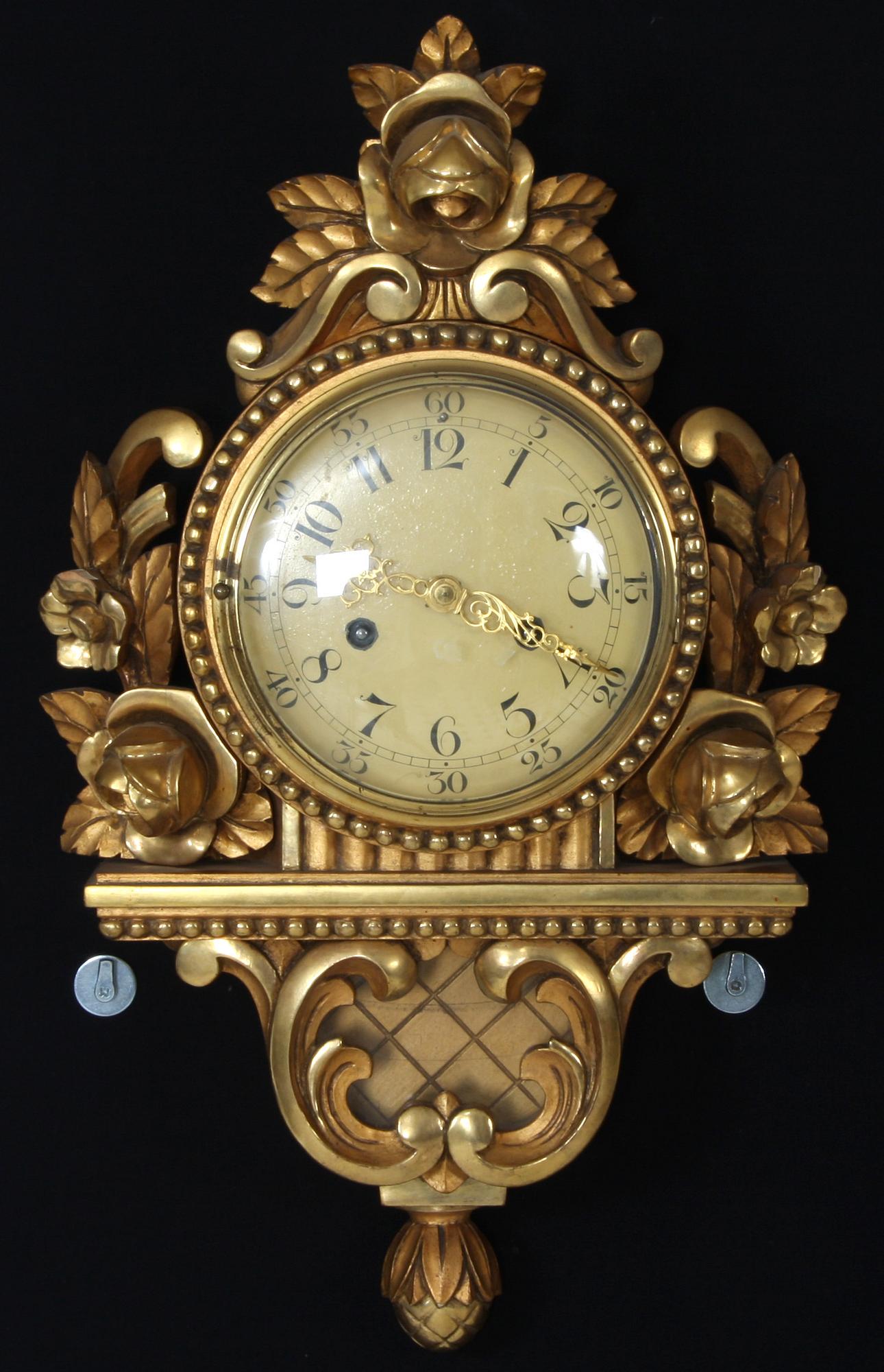 VÄGGPENDYLER, 2 st samt VÄGGAPPLIQUER, 2 st. 1900-tal.