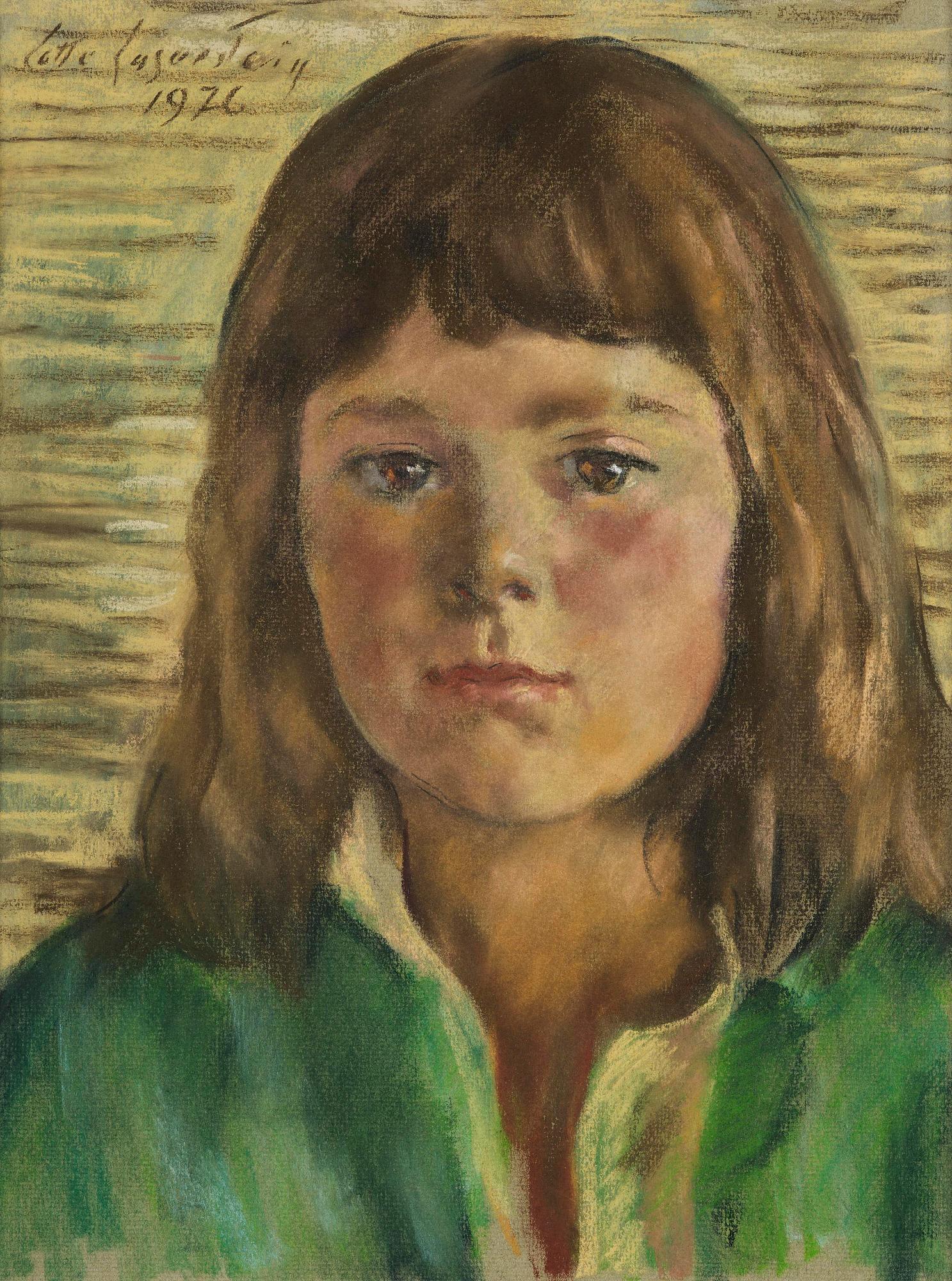 Lotte Laserstein, Girl with green blouse.