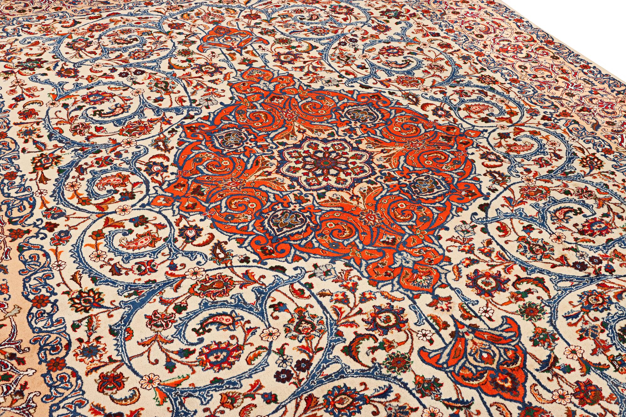 A Kashmar carpet, c. 383 x 293 cm.
