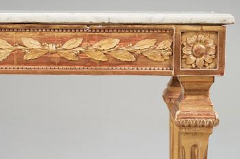 A Gustavian late 18th century console table.