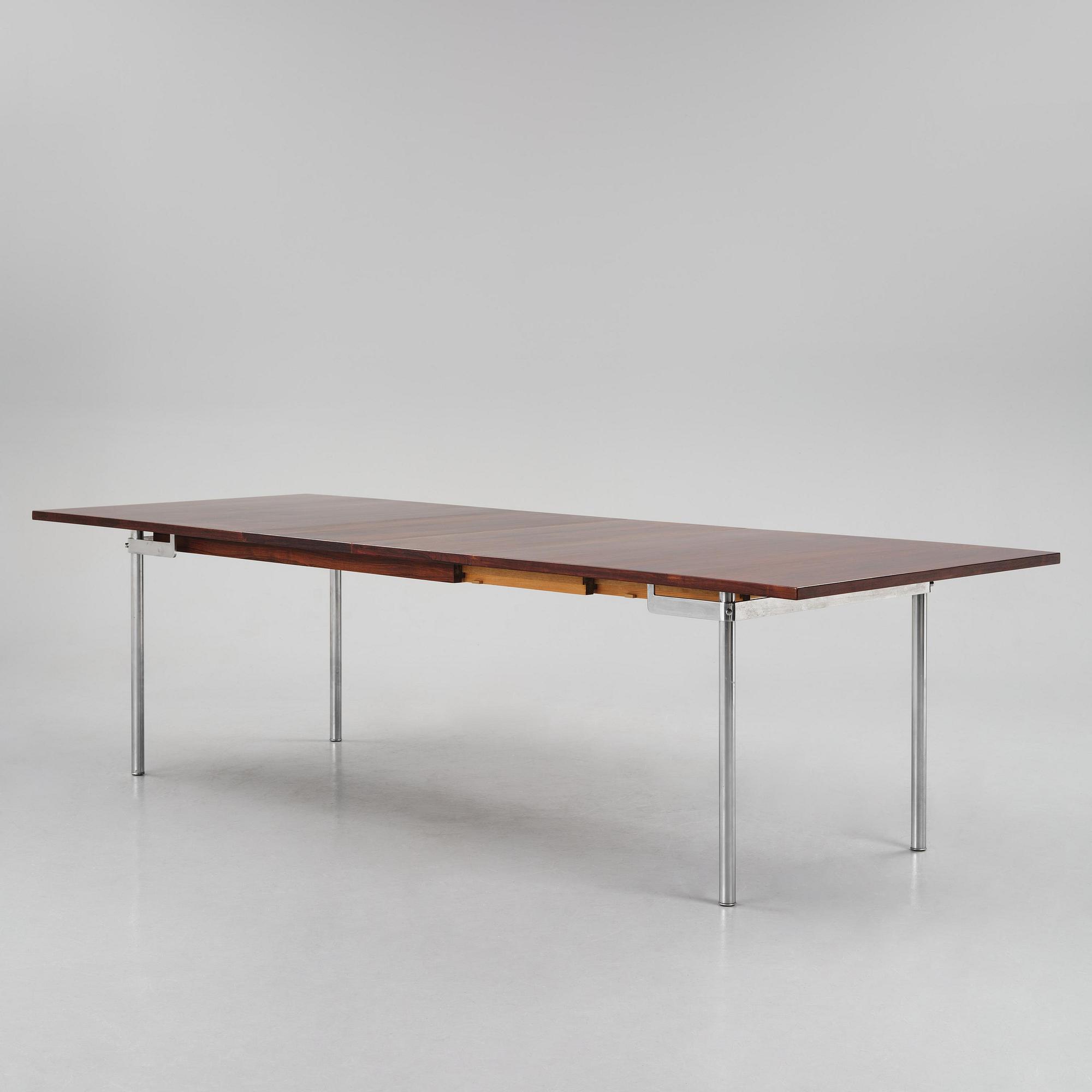 Hans J. Wegner, a rosewood "AT-322" table, Andreas Tuck, Denmark, 1960s.