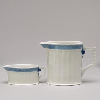 TESERVIS, 26 delar, porslin. "Blå Vifte", Danmark, 1900-tal.