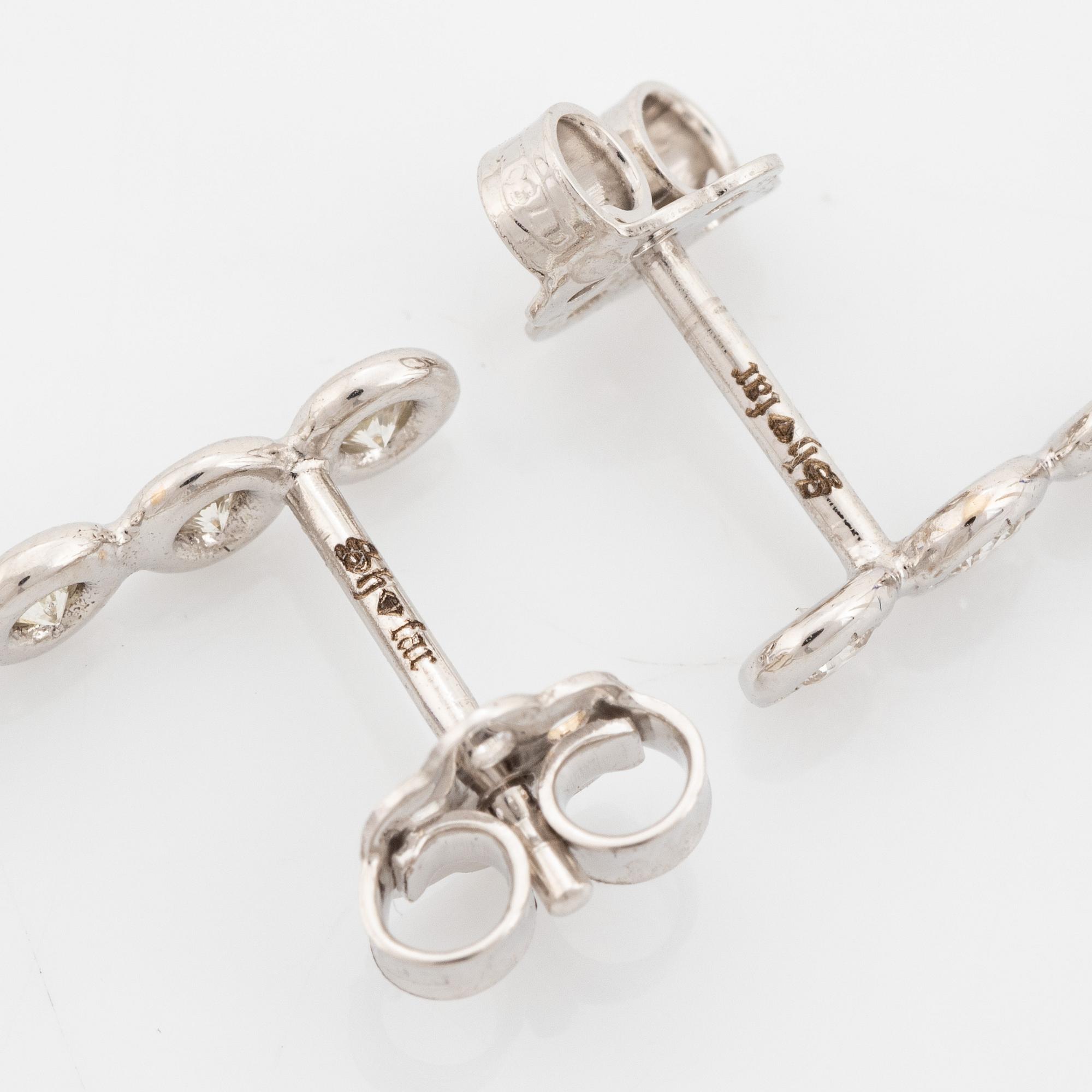 Tanzanite and diamond earrings.