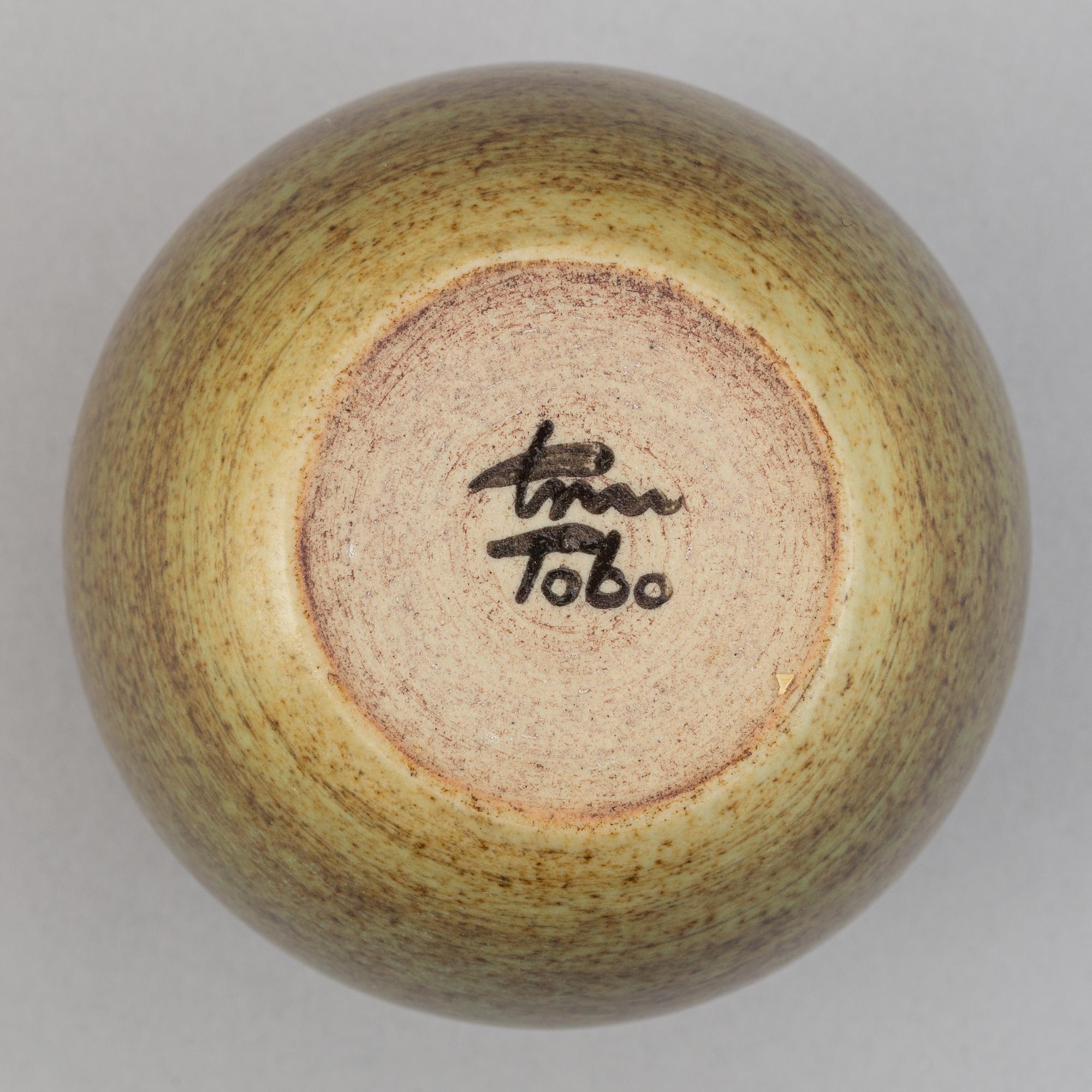 Erich & Ingrid Triller, a set of three stoneware vases, Tobo.