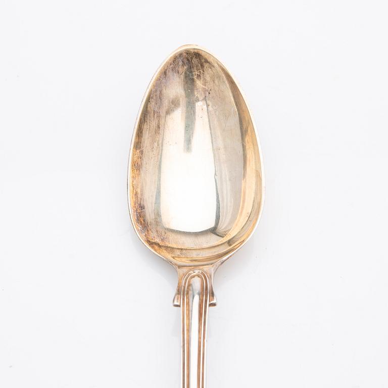 Table spoons, silver, 6 pcs, Mary Chawner (1834-1840), London, England.