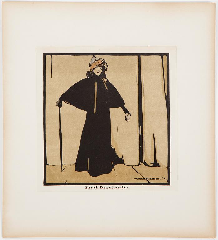 William Nicholson, portfolio with 12 woodcuts. Dated 1899.