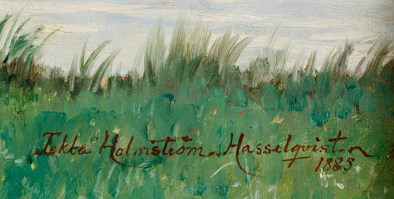 TEKLA HOLMSTRÖM HASSELQVIST, olja på duk, signerad och daterad 1885.